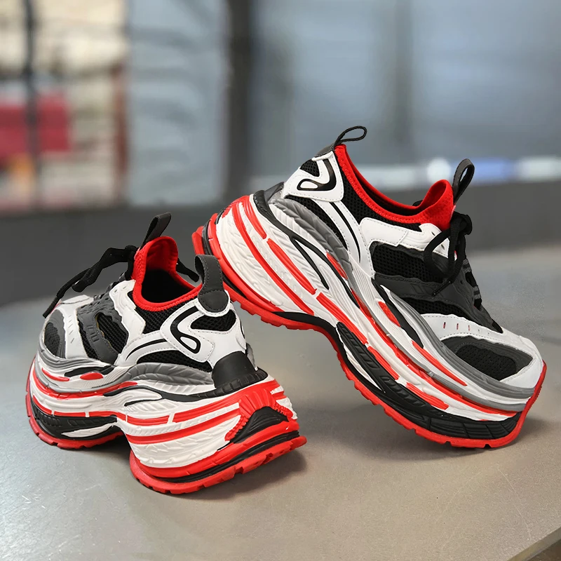 巴家16xl老爹鞋男款女2025新款复古爆款做旧透气厚底鞋休闲鞋运动