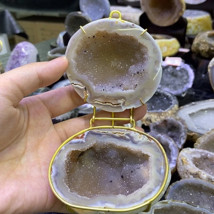 未镶嵌珠宝半成品水晶聚宝盆