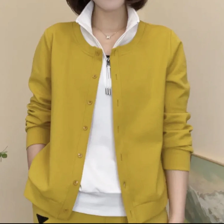 爆款时尚假两件2025春季新款时尚长袖拼接设计感显瘦减龄上衣