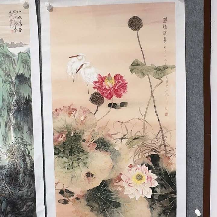 国画绘画作品荷花作品