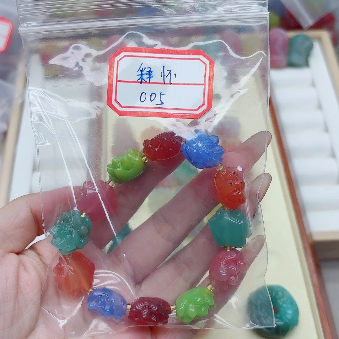 玛瑙/玉髓手链未镶嵌?***࿐盐源006