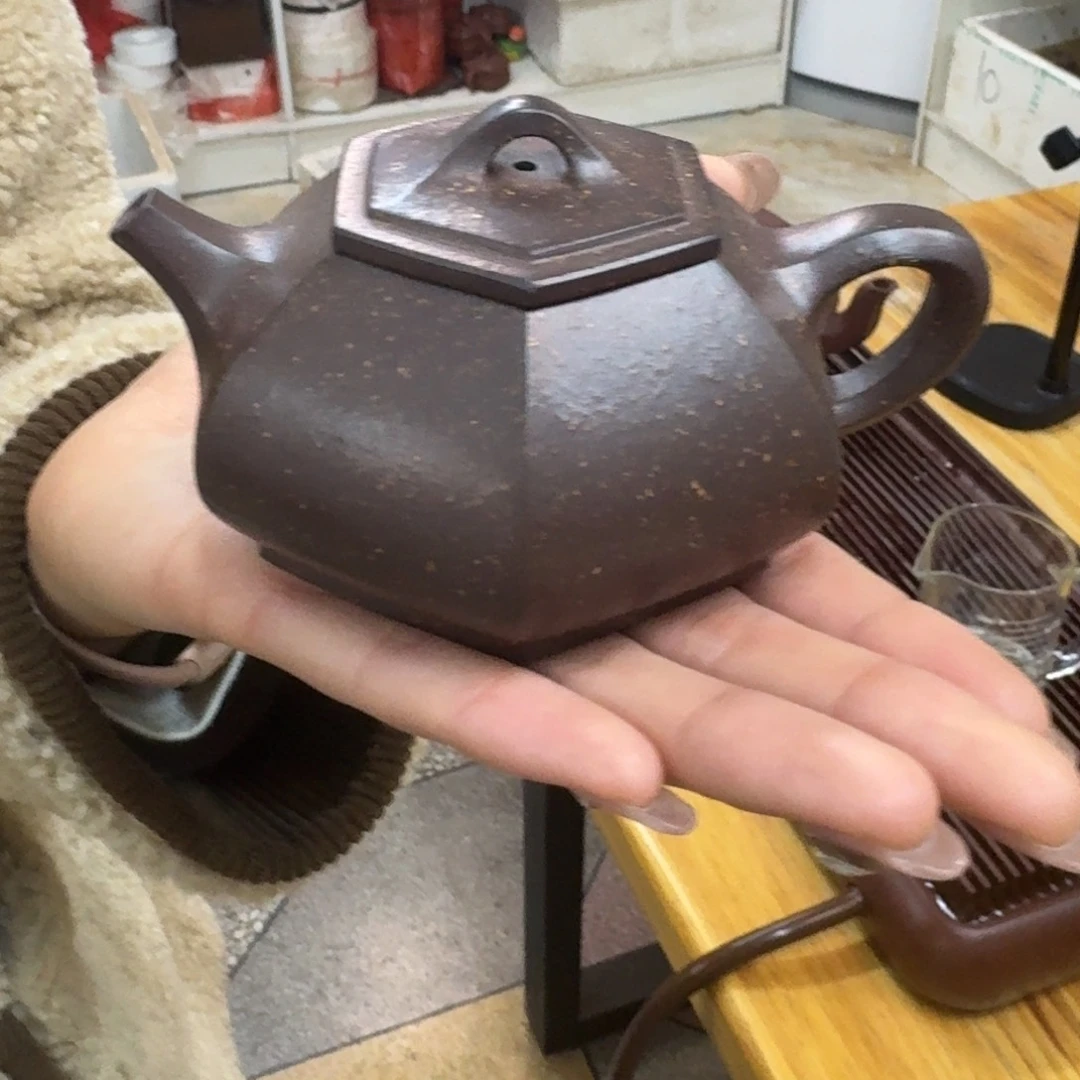 紫砂茶壶紫砂壶六方石瓢160cc