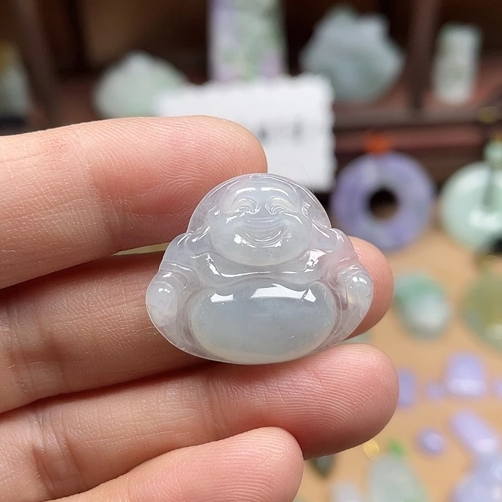 翡翠未镶嵌颈饰佛公