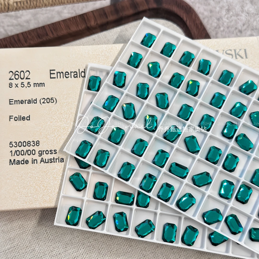 2602 平底长方八角  施华水晶美甲钻奥地利超闪水晶DIY美甲贴钻