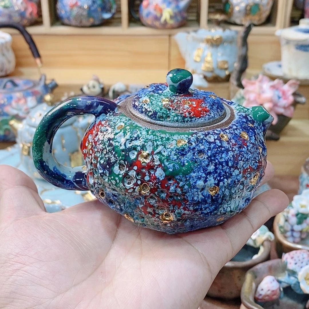 粗陶志野柴烧茶器