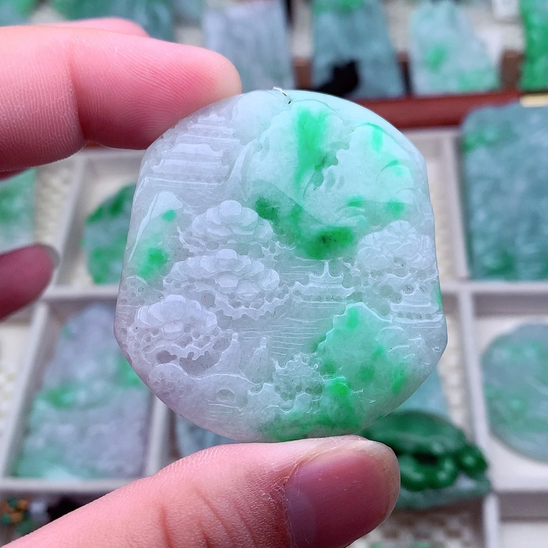 翡翠未镶嵌吊坠(不含链)