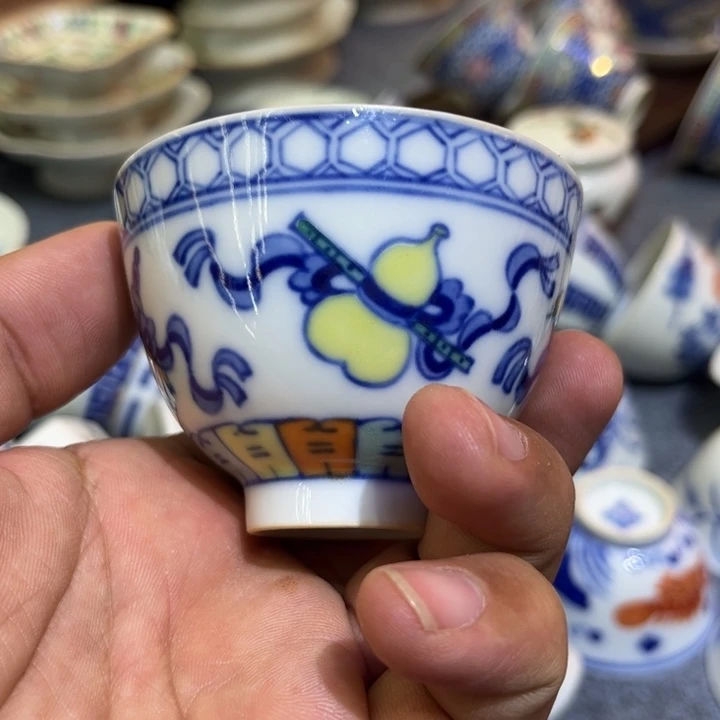 纯手绘精品盖碗杯