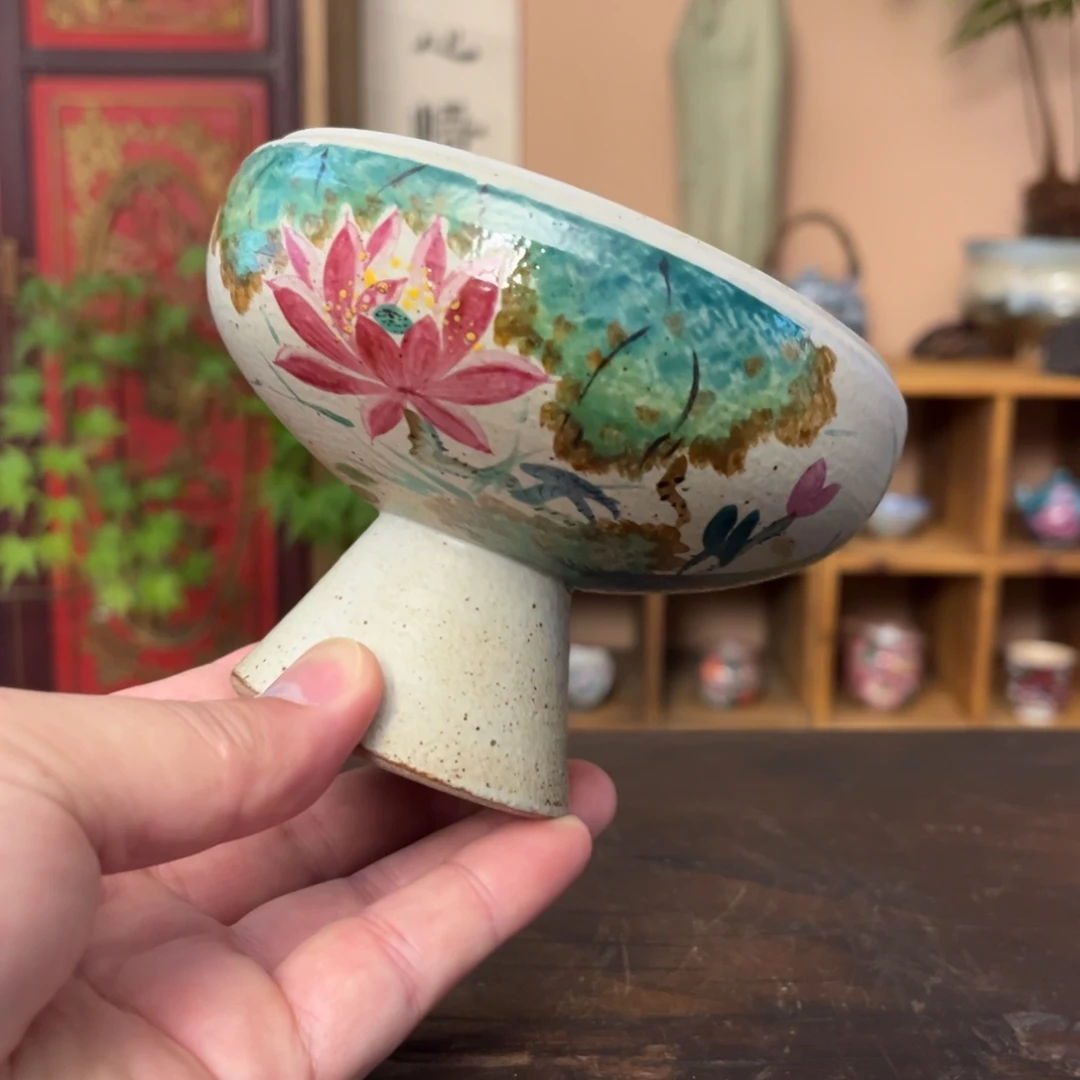 杯柴烧纯手工手绘陶瓷