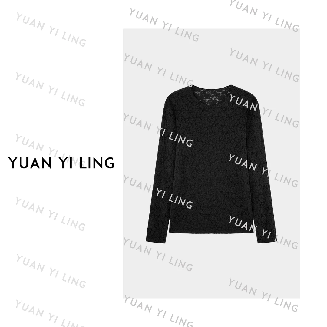 袁艺灵【秋日遐想】25秋冬微透蕾丝浪漫独特打底衫