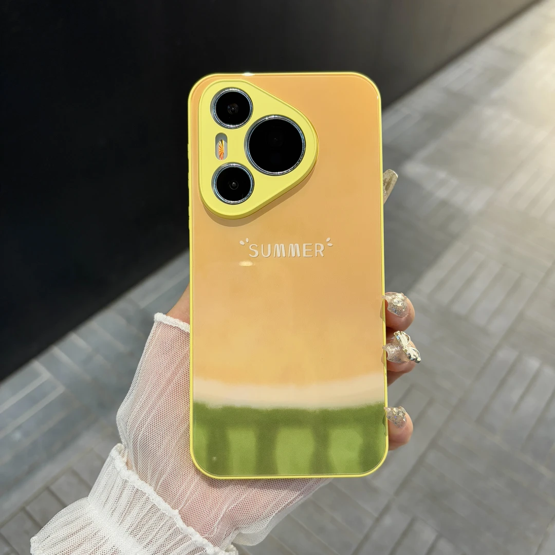 苹果/华为/oppo/vivo/小米 summer西瓜适用pura70肤感玻璃手机壳