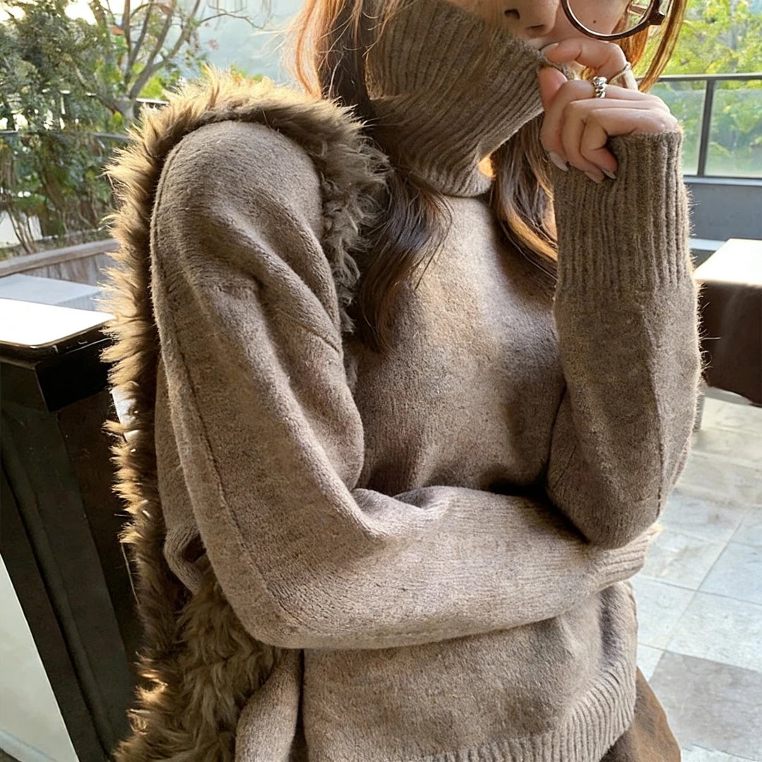 纯色百搭毛衣高级感超好看软糯秋冬