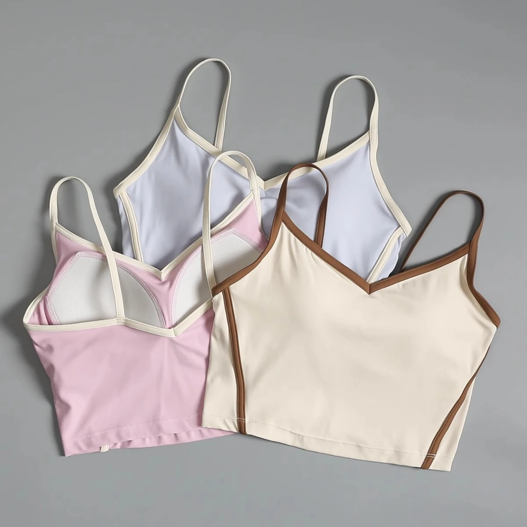 运动文胸女夏季跑步防震聚拢瑜伽吊带内衣收副乳健身背心bra外穿