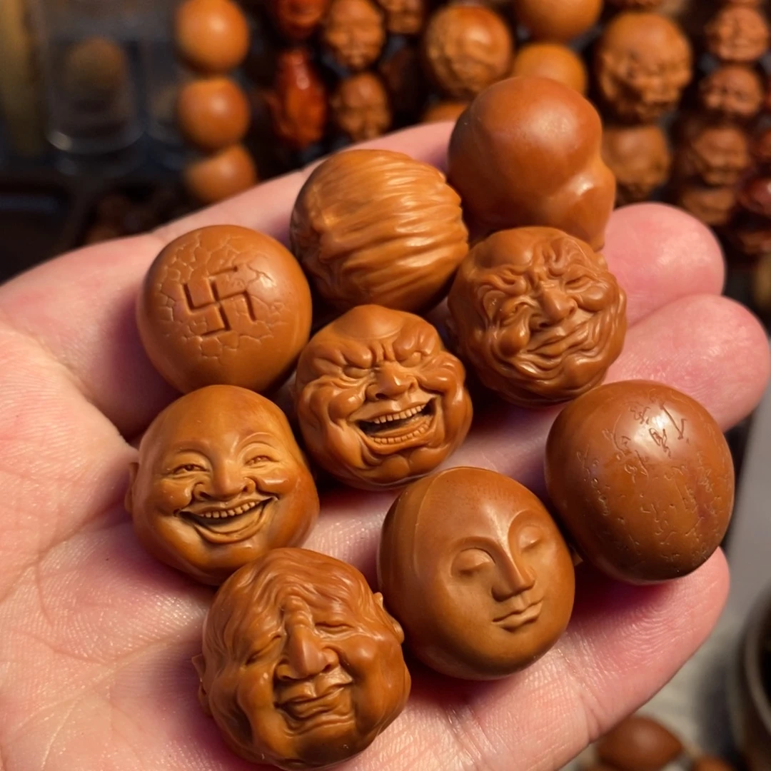 【闪购商品】橄榄核手串a****哥东杰2.1铁核喜怒哀乐手串