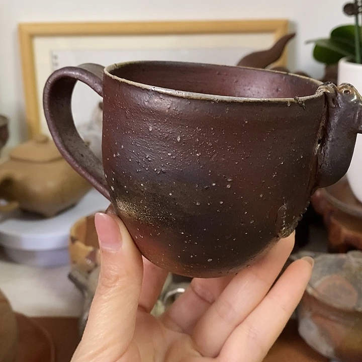 难波千春荒土手捏老鼠杯