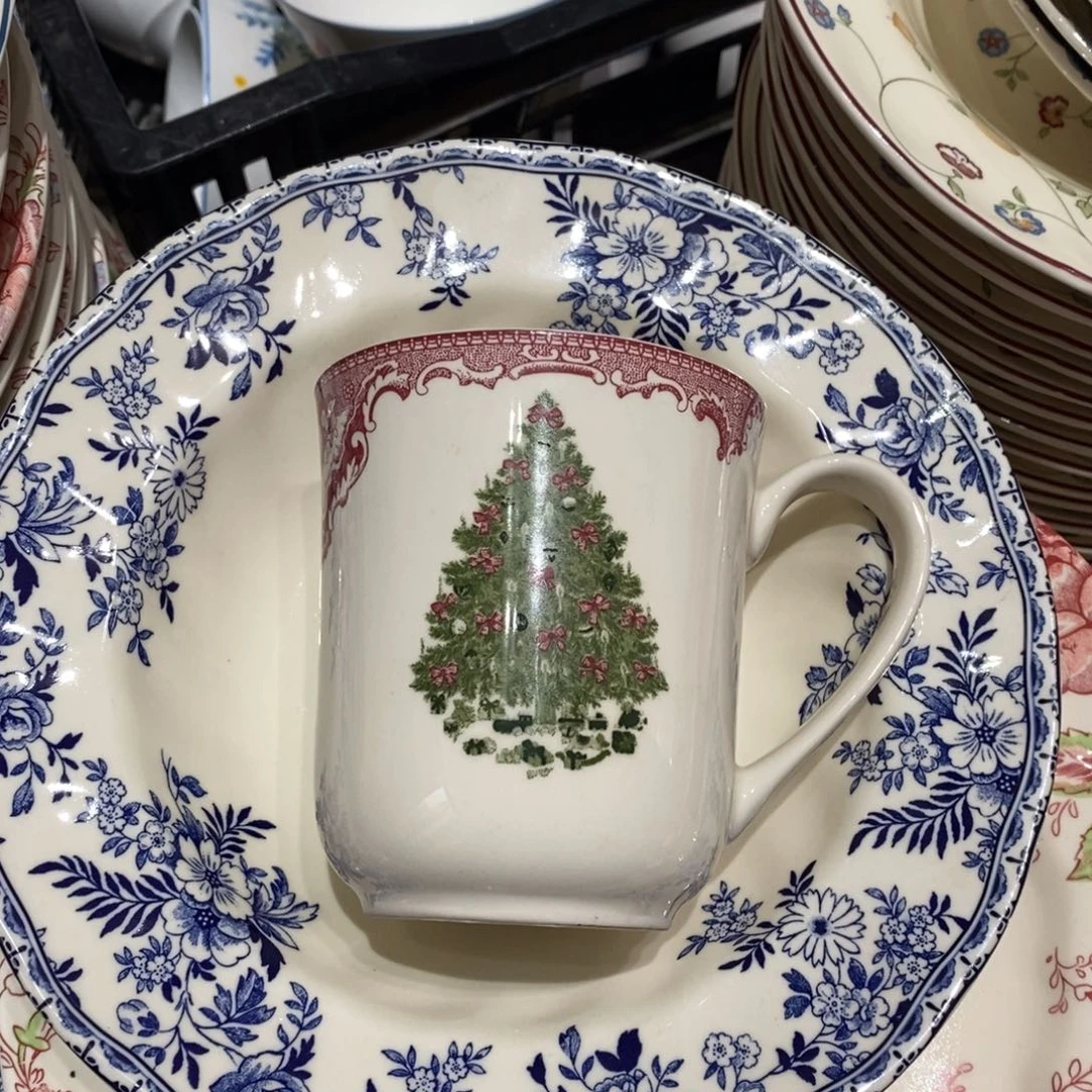瓷微瑕圣诞树马克杯