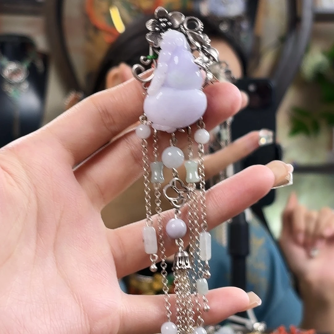 翡翠银S925镶嵌颈饰