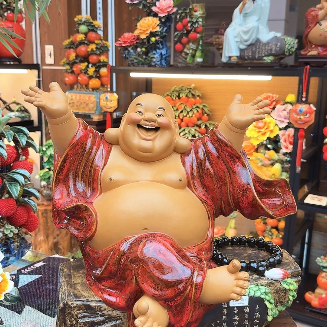 满***店陶瓷50长笑佛精品