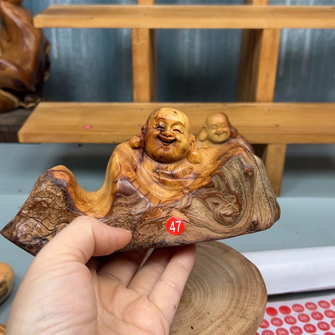 河***部木崖柏木摆件手把件