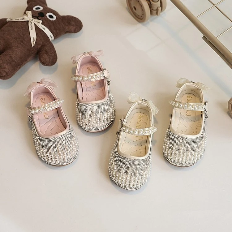 儿童公主鞋25春秋女宝水钻亮闪闪皮鞋小女孩洋气百搭单鞋小童鞋子