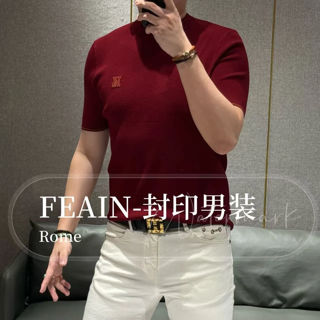 秋冬新品双层叠加领设计工艺针织短袖T8801