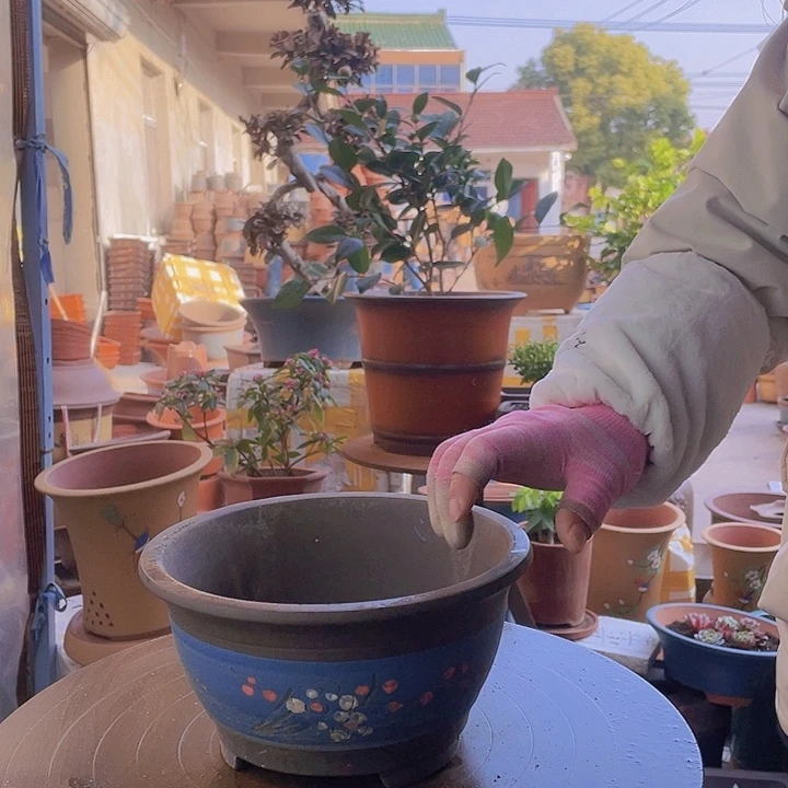 紫砂宜兴紫砂花盆96