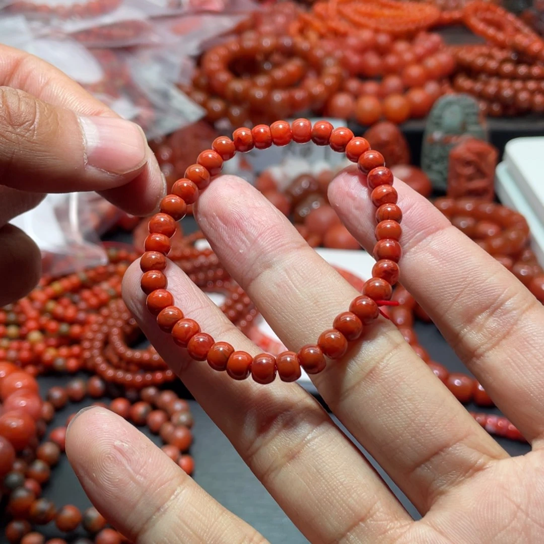 南红玛瑙手链未镶嵌