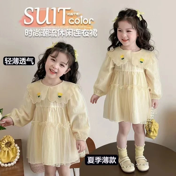 儿童服装独特洋气时髦女童装2025年款宝宝公主裙夏季潮酷痞帅童装