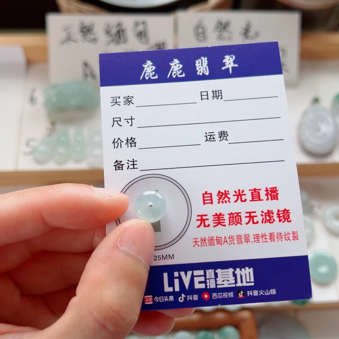 翡翠未镶嵌颈饰平安扣