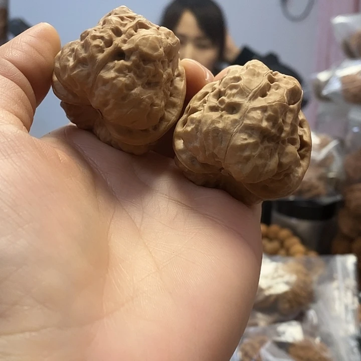 把件文玩核桃42蛤蟆头红皮大肚子