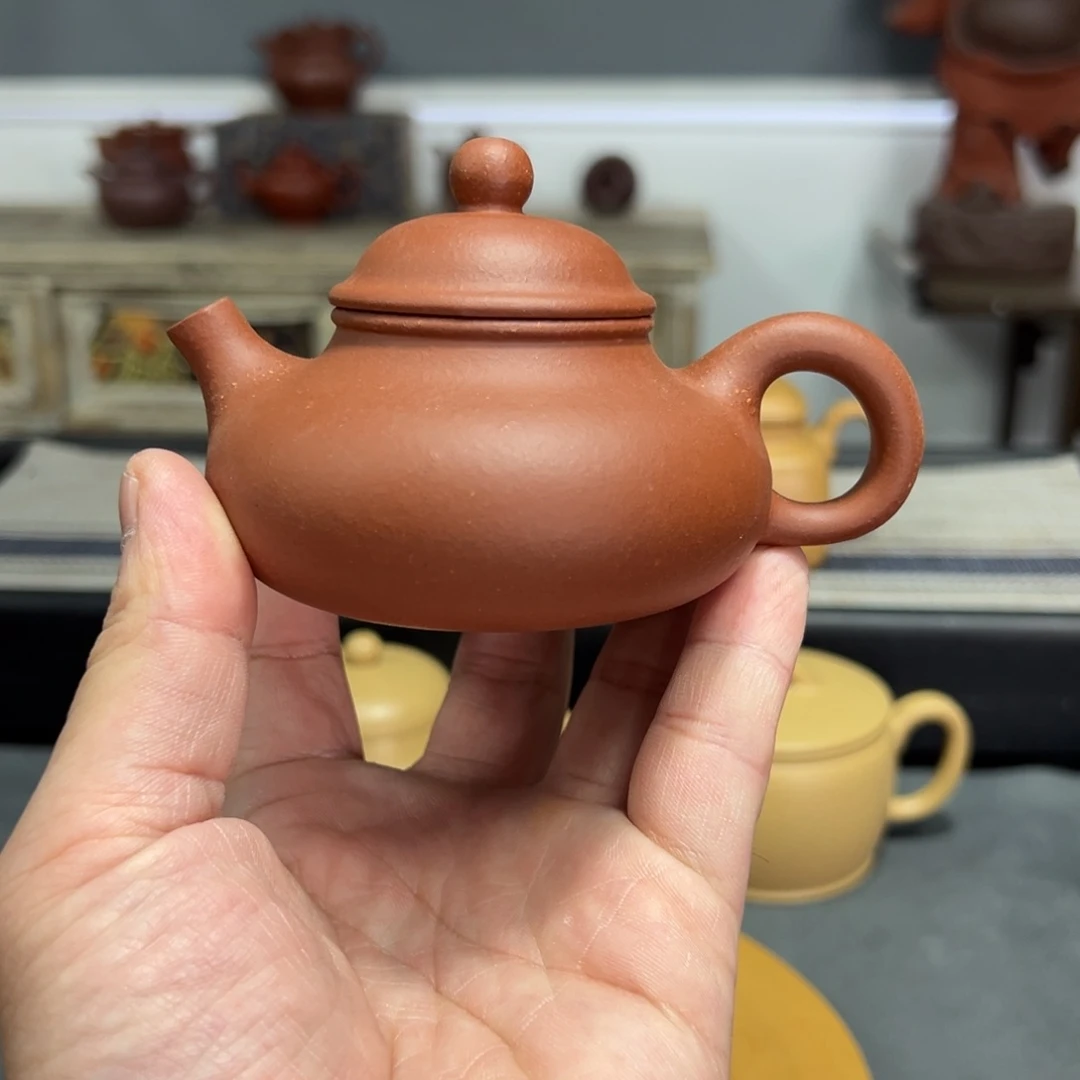 茶壶紫砂微瑕红降坡容天