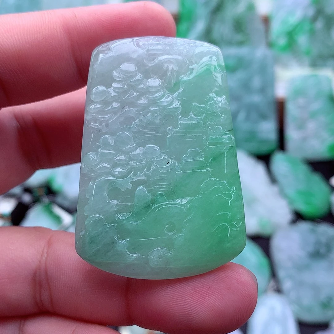 翡翠未镶嵌吊坠(不含链)