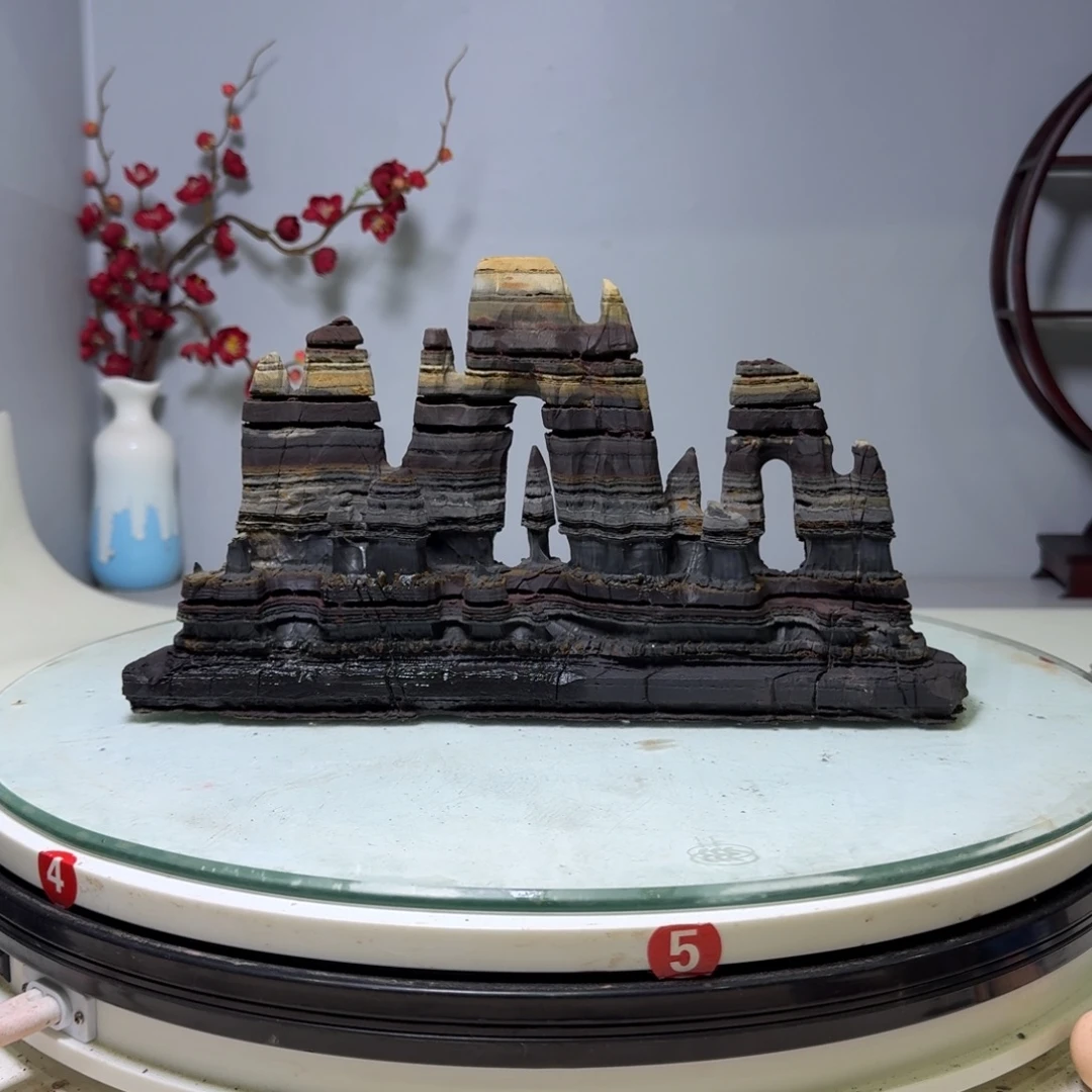 白***民石材灵璧石精品摆件