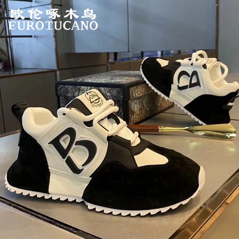 欧伦啄木鸟EUROTUCANO男鞋冬季潮流耐磨运动鞋子男款厚底阿甘潮鞋