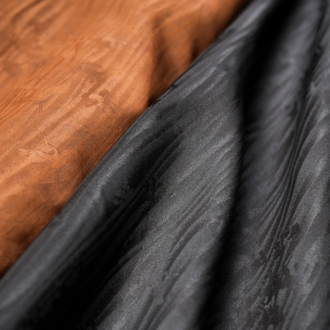 【古法匠心】蝴蝶缎鹤舞松风香云纱 幅宽137cm【1份0.5米】