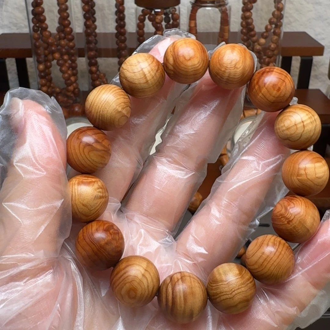 手串/手链柏木（崖柏）叁素叁山1.5水波龙胆