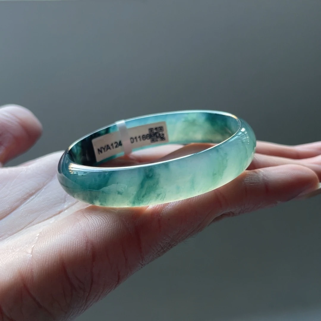 翡翠未镶嵌手镯51.4圈贵妃镯三天鉴赏期