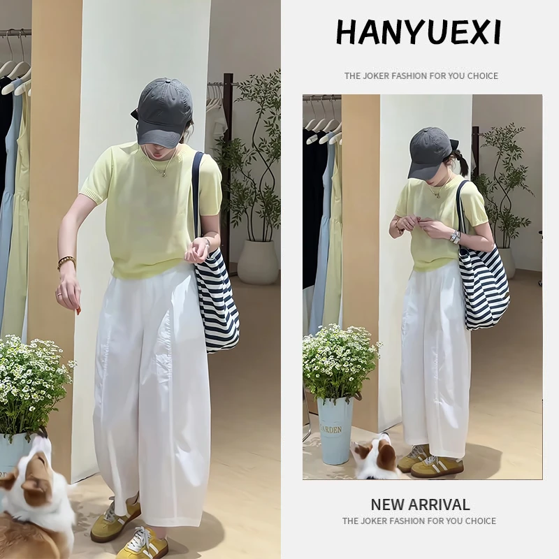 夏季一整套女装2025新款韩版小清新休闲显瘦短袖上衣休闲裤两件套