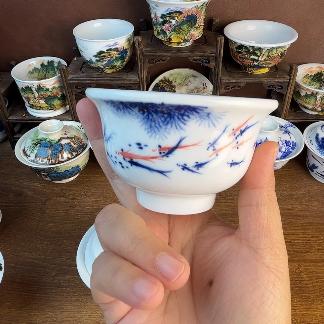 忠意堂釉下彩连年有余
