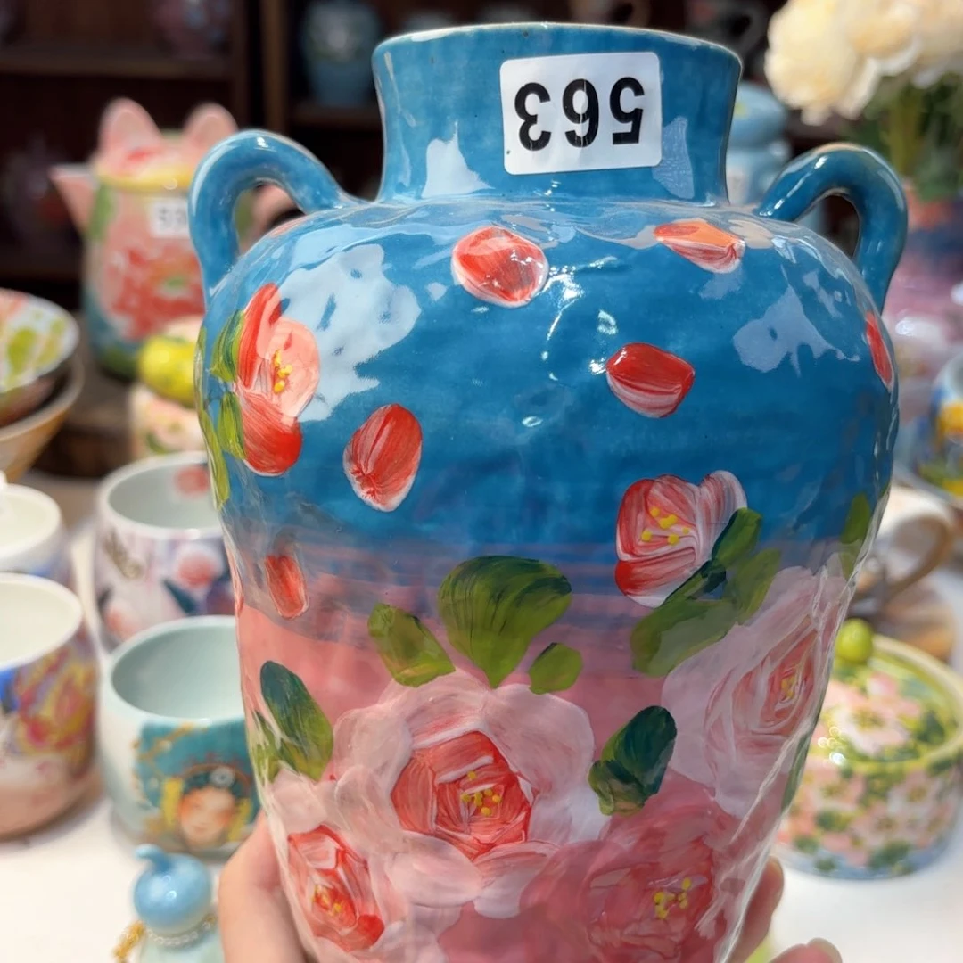 景德镇手绘高温釉下彩陶瓷茶具