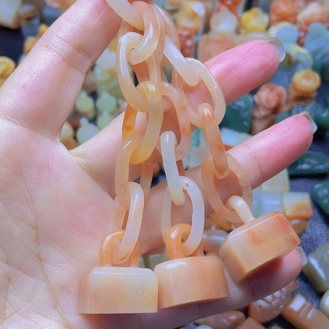 青田石印石三连章