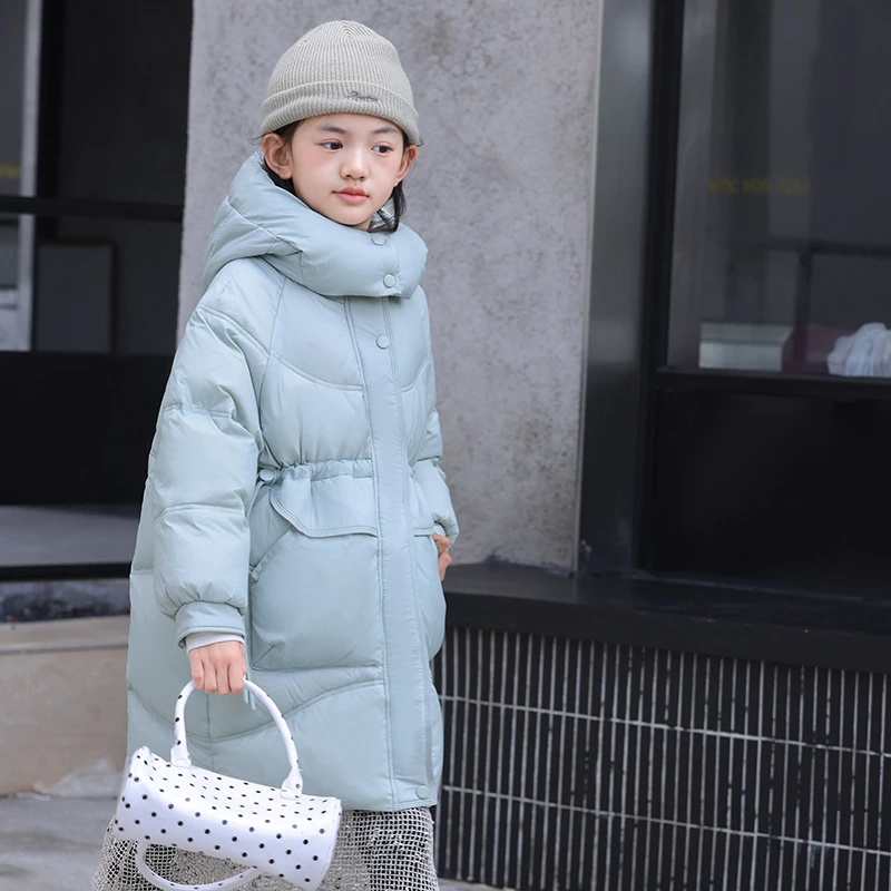 儿童羽绒服2024新款新款中大童中长款冬季时尚连帽保暖加厚冬装