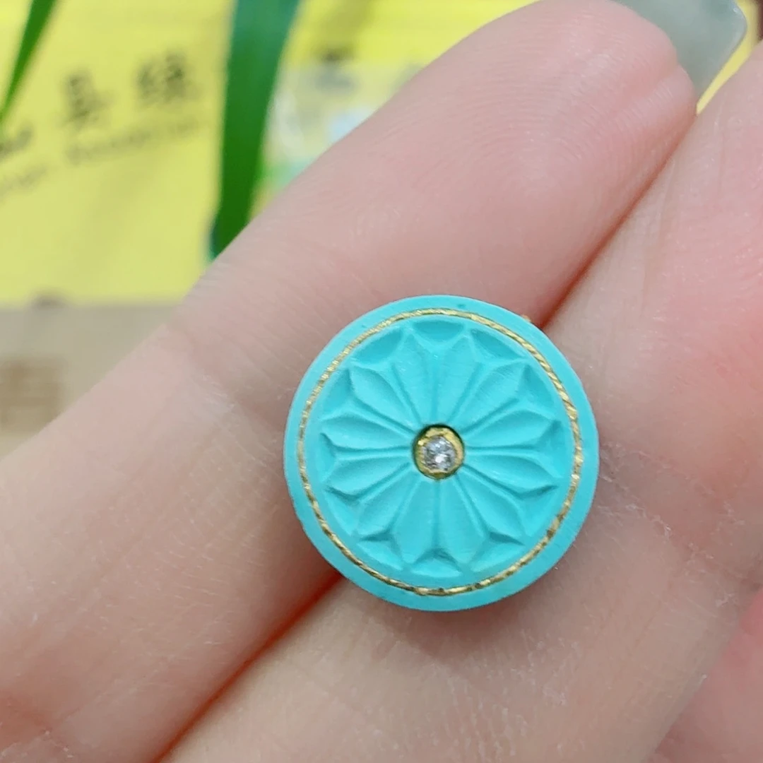 未镶嵌绿松石珠宝奇石露*雅