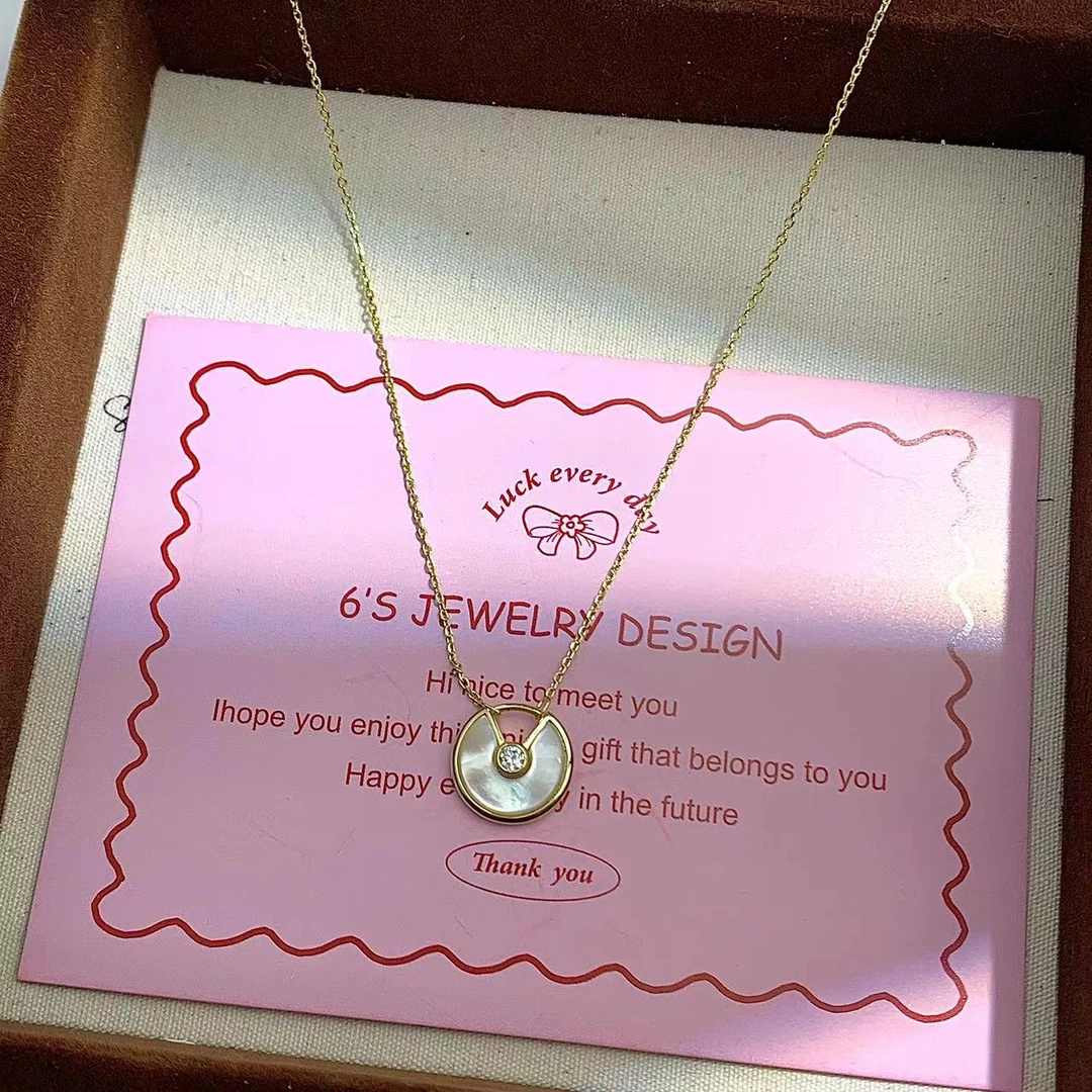 镀K金金色白护身符项链0424