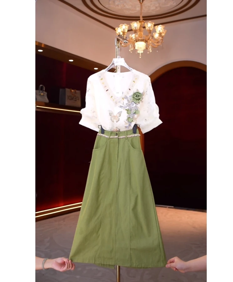 芙娜妮新款休闲洋气衣服女一整套穿搭气质显瘦女装套装F2511974