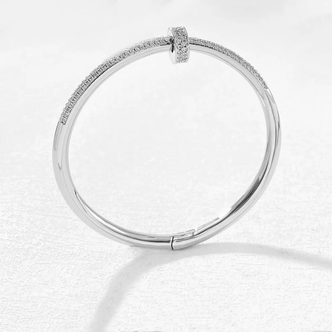 铜合金手镯 木木（YS315）预售 57毫米*47毫米 满镶钉子手镯