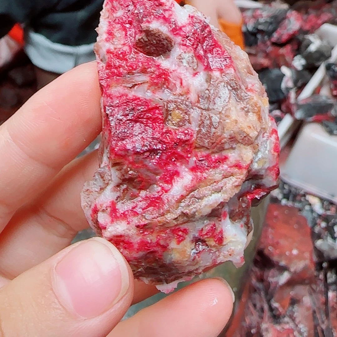 天然辰砂朱砂毛石头2