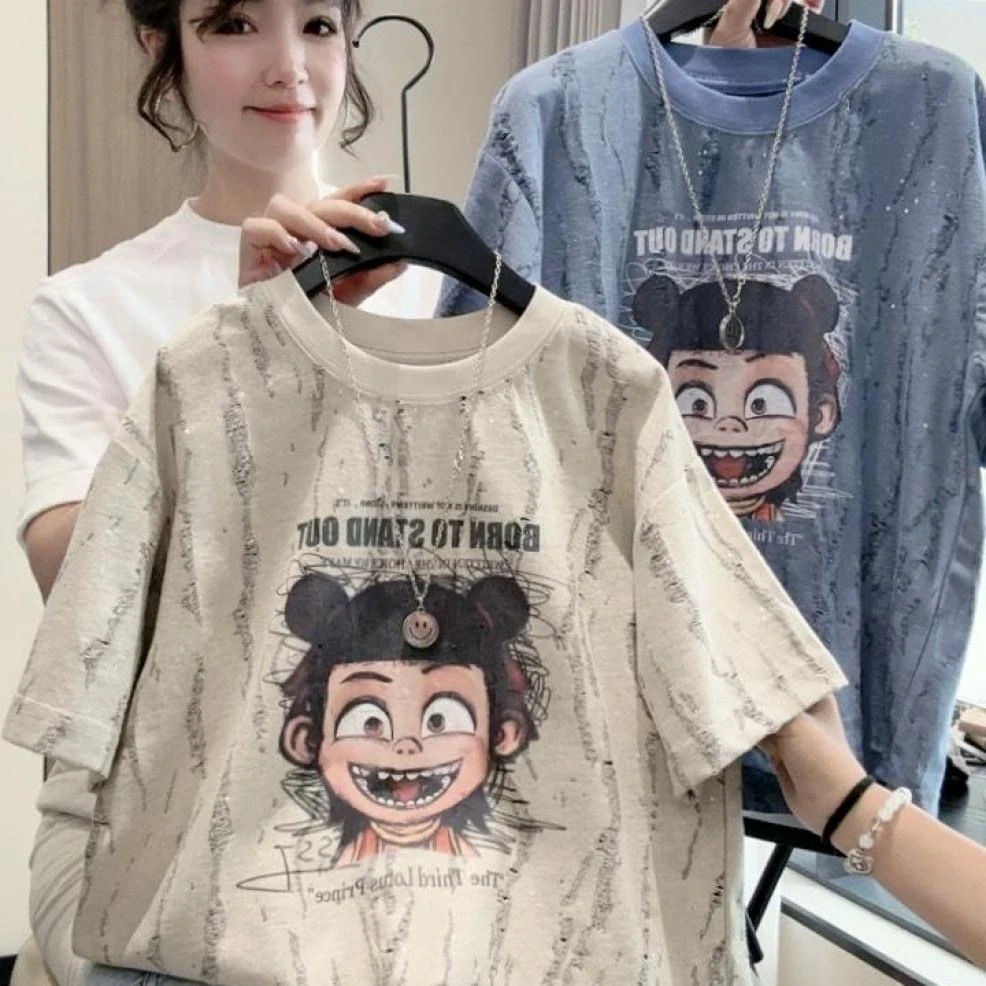 哪吒儿童服装男童女童夏装T恤短袖傲丙2025年款衣服女孩洋气时髦