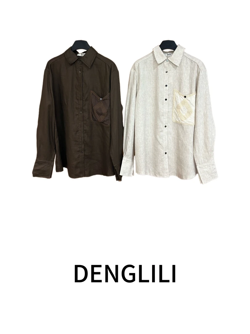 里里SHOWROMM衬衫长袖拼接外套翻领1983335