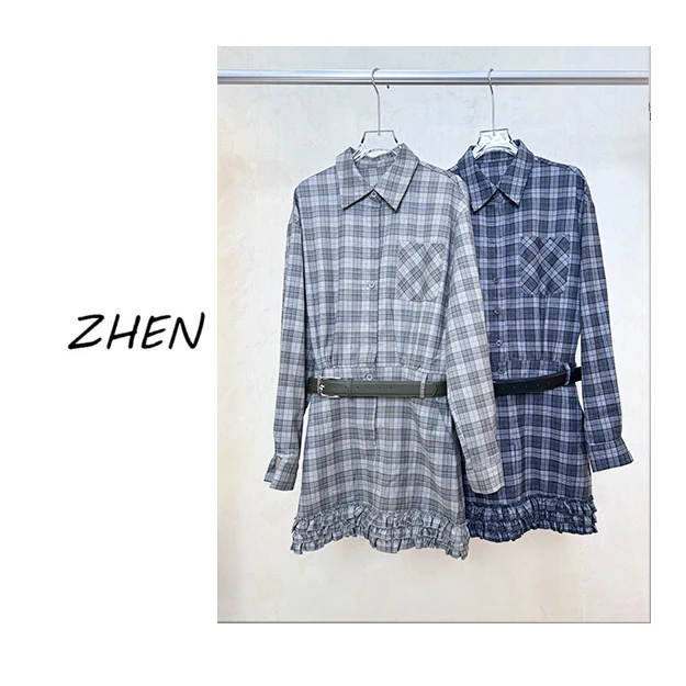 【ZHEN】25K01374 2025新款时尚气质修身显瘦小众设计连衣裙女