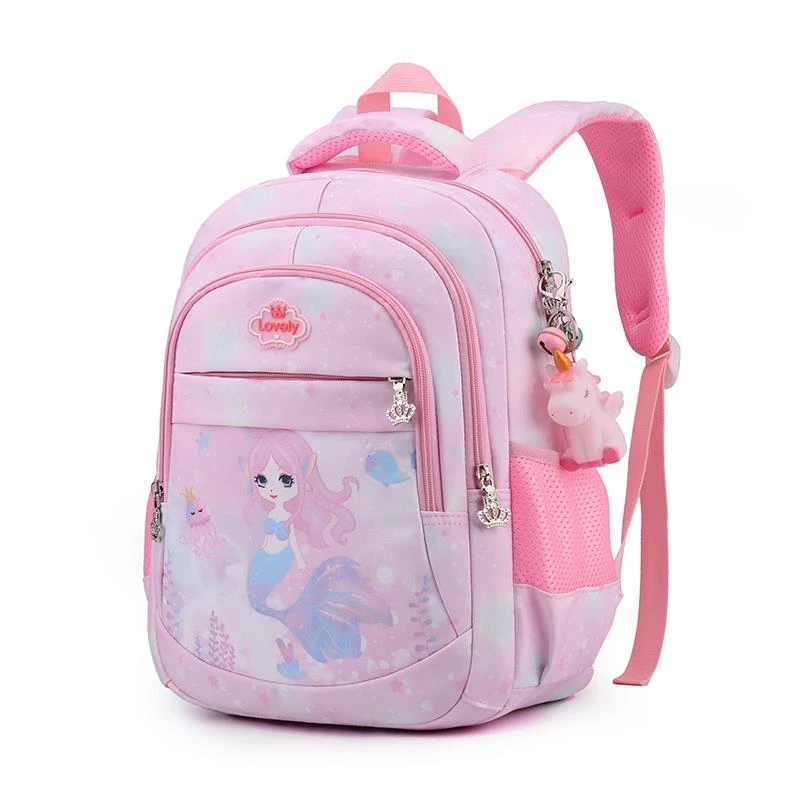 小学生书包一到三年级女孩轻便减负公主粉2022新款卡通可爱儿童包